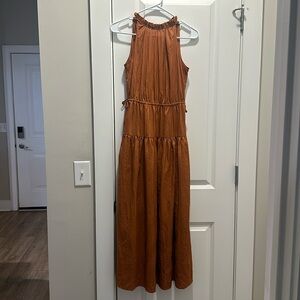 Burnt orange maxi dress